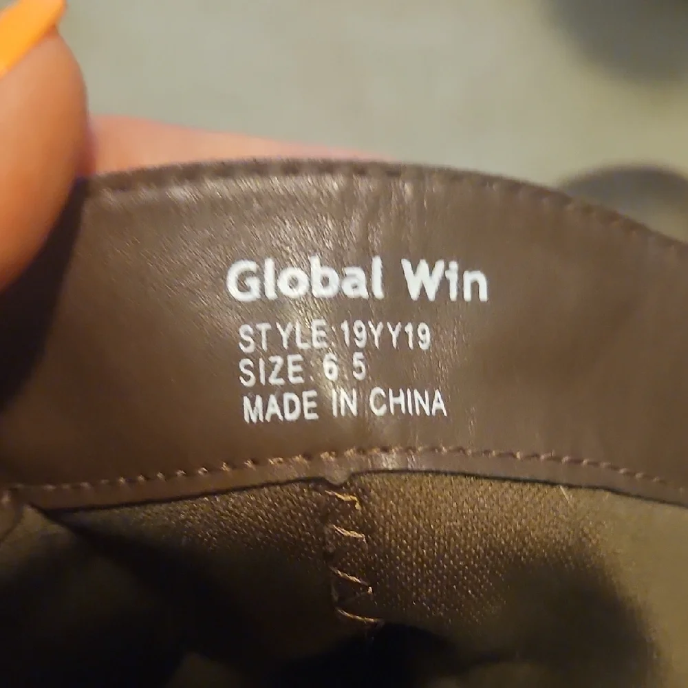 Global Win Brown Combat Moto Boots with Buckle Details - Picture 5 of 5